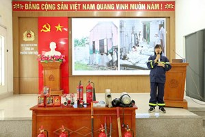 Nâng cao kiến thức, năng lực PCCC và CNCH cho lực lượng cơ sở và các hộ kinh doanh trên địa bàn phường Nam Triệu