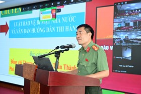 Phòng An ninh chính trị nội bộ: Tập huấn Luật Bảo vệ bí mật nhà nước và các văn bản hướng dẫn thi hành tại Sở Y tế