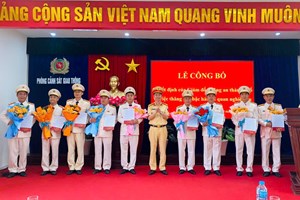 Phòng Cảnh sát giao thông: Công bố quyết định thăng cấp bậc hàm, nâng lương năm 2026 cho 195 cán bộ, chiến sỹ