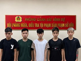 Phòng Cảnh sát hình sự, Công an phường Thành Đông: Bắt giữ 05 đối tượng cướp tài sản