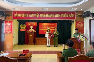 Trại tạm giam số 2: Công bố quyết định điều động, bổ nhiệm cán bộ