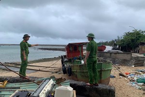 Công an đặc khu Bạch Long Vĩ chủ động triển khai các biện pháp ứng phó bão số 1 (Maysak)