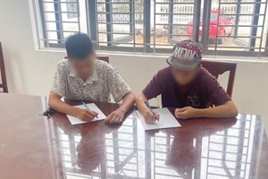 Công an xã Hà Đông lập hồ sơ giáo dục tại xã đối với 02 trường hợp thanh thiếu niên vi phạm pháp luật