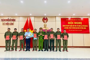 Công an xã Tiên Lãng tham mưu tổ chức Hội nghị công bố Quyết định sắp xếp, tổ chức lại Tổ bảo vệ an ninh, trật tự ở cơ sở