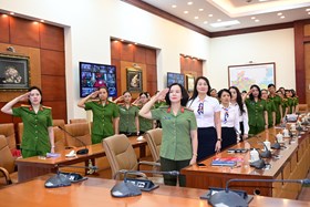 Hội phụ nữ Công an thành phố tham gia tập huấn Nghị quyết Đại hội Phụ nữ và nghiệp vụ công tác hội
