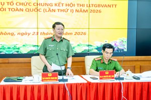 Rà soát nhiệm vụ tổ chức Chung kết Hội thi lực lượng tham gia bảo vệ ANTT ở cơ sở giỏi toàn quốc (lần thứ nhất), năm 2026
