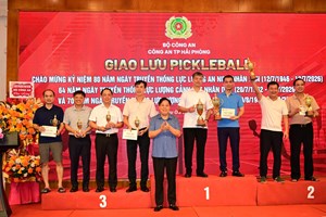 Tổ chức thành công Giải Pickleball giao lưu Công an thành phố Hải Phòng với các đơn vị 