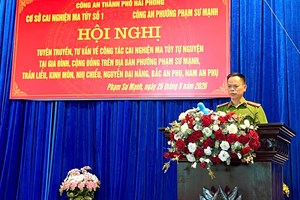 Cơ sở Cai nghiện ma túy số 1 tăng cường tư vấn cai nghiện tự nguyện tại gia đình, cộng đồng