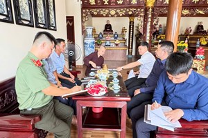 Công an phường An Hải phối hợp tháo gỡ khó khăn, đẩy nhanh tiến độ cấp Giấy chứng nhận quyền sử dụng đất cho các cơ sở tôn giáo
