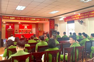 Công an phường Thủy Nguyên tổ chức đối thoại với đoàn viên thanh niên, hội viên phụ nữ và người lao động