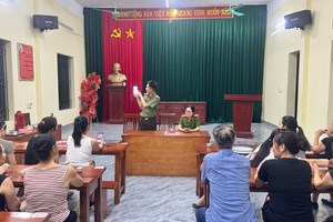 Công an xã Trần Phú đẩy mạnh tuyên truyền, lấy ý kiến nhân dân về Dự thảo Bộ luật hình sự (sửa đổi)