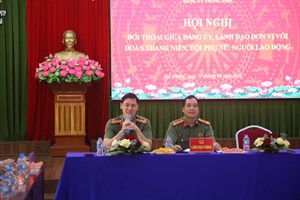 Phòng An ninh mạng và phòng, chống tội phạm sử dụng công nghệ cao tạo diễn đàn dân chủ, đối thoại với đoàn viên thanh niên, hội viên phụ nữ, người lao động trong đơn vị