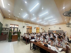 Phòng Cảnh sát Quản lý hành chính về trật tự xã hội: Khảo sát đánh giá nhận thức pháp luật của học sinh ở 02 trường THCS, THPT trên địa bàn thành phố