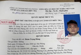 Thông báo truy nã và vận động đối tượng Đoàn Trọng Hùng ra đầu thú