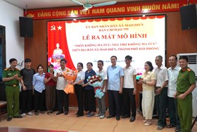Xã Mao Điền ra mắt mô hình “Thôn không ma túy” và “Nhà trọ không ma túy”