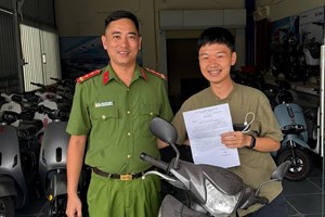 Công an phường Bạch Đằng kịp thời tìm lại xe máy thất lạc cho người dân đi chăm mẹ ốm