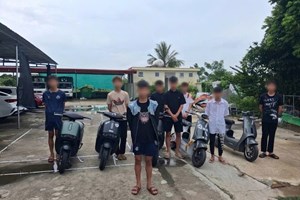 Công an xã Kiến Hải: Triệu tập 09 thanh thiếu niên vi phạm trật tự an toàn giao thông