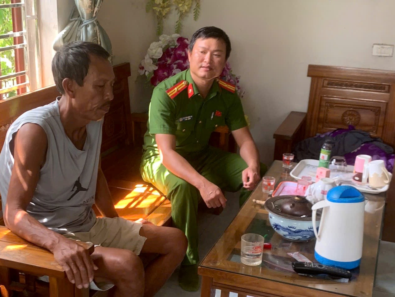 Công an xã Kiến Hưng: Chủ động bảo đảm ANTT, đồng hành cùng Nhân dân trong giải phóng mặt bằng