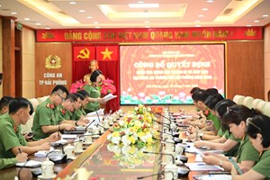 Cục Trang bị và kho vận, Bộ Công an làm việc với Công an Hải Phòng về công tác trang bị, kho vận năm 2026