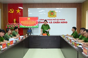 Phó Giám đốc, Thủ trưởng Cơ quan Cảnh sát điều tra Công an thành phố làm việc với Công an 6 xã về công tác đấu tranh phòng, chống tội phạm