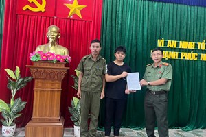 Thanh niên 18 tuổi xã Vĩnh Thuận viết đơn tình nguyện tham gia nghĩa vụ Công an nhân dân năm 2027