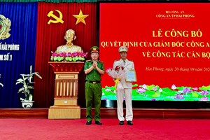 Trại tạm giam số 1 CATP: Công bố quyết định của Giám đốc công an thành phố về công tác cán bộ