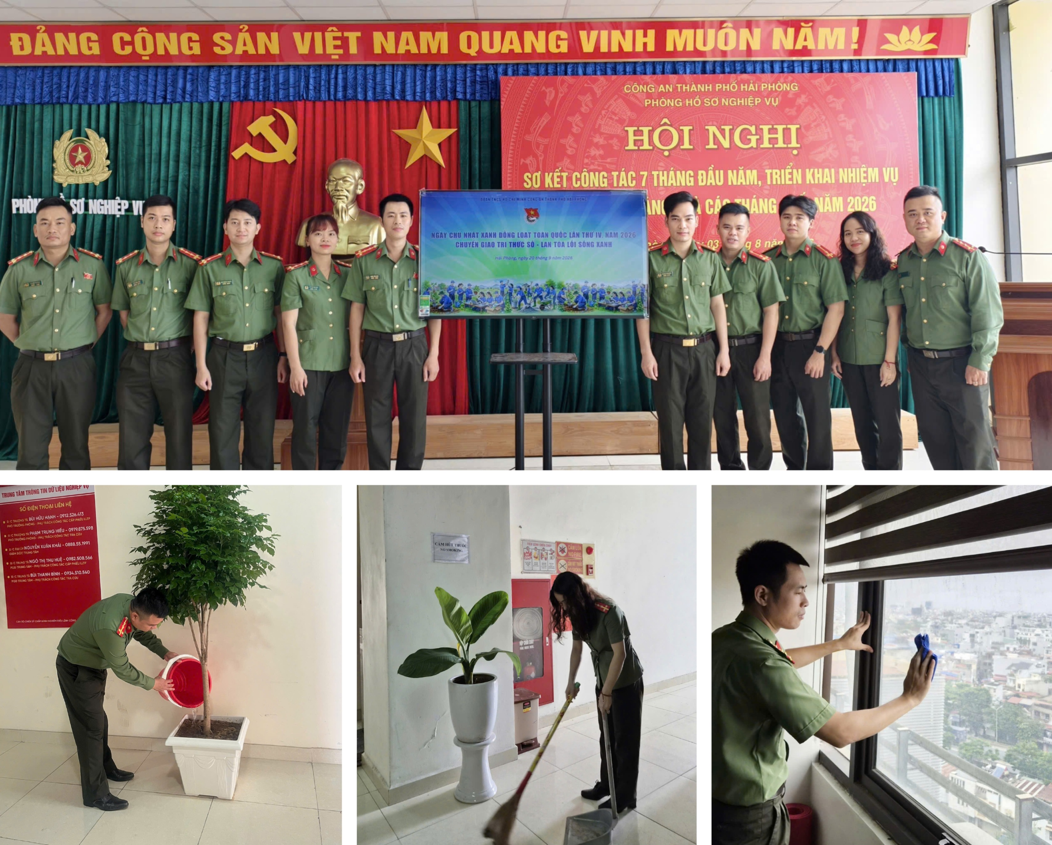 Tuổi trẻ Phòng Hồ sơ nghiệp vụ hưởng ứng ngày Chủ nhật xanh lần thứ IV