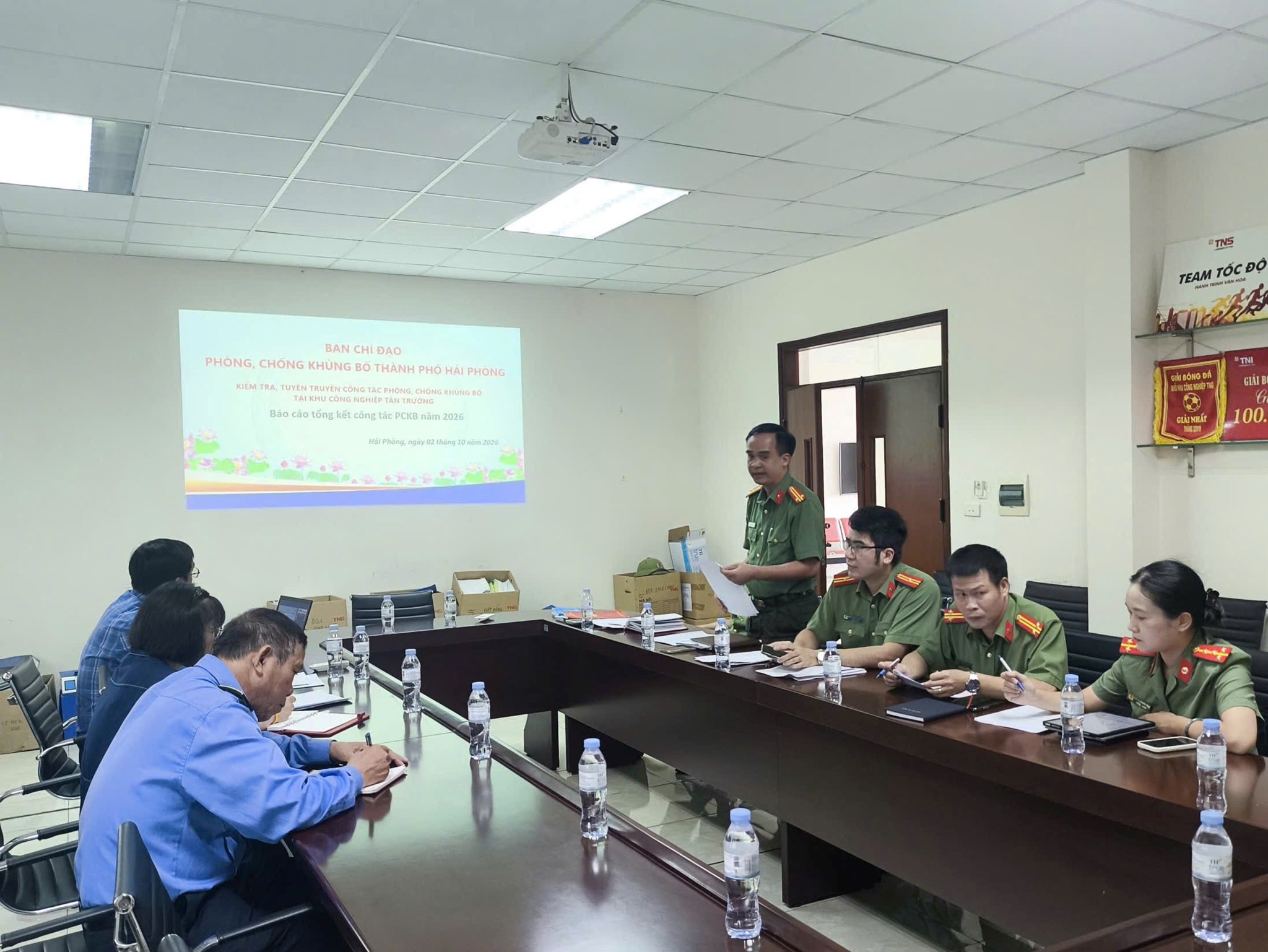 Ban Chỉ đạo Phòng, chống khủng bố thành phố Hải Phòng kiểm tra, tuyên truyền, hướng dẫn công tác phòng, chống khủng bố tại Khu công nghiệp Tân Trường