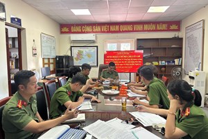 Chi bộ Tổ Tổng hợp Công an phường Lê Chân sinh hoạt chuyên đề về thực hiện Quy định số 144-QĐ/TW của Bộ Chính trị
