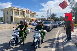 Công an đặc khu Bạch Long Vĩ bảo đảm an ninh, trật tự đoàn công tác Bộ Quốc phòng đến thăm, làm việc tại đảo