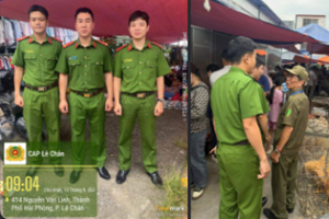 Công an phường Lê Chân bảo đảm an ninh, trật tự tại Chợ Hàng