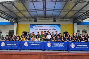 Công an phường Lê Ích Mộc phối hợp tuyên truyền, đào tạo kỹ năng lái xe an toàn cho học sinh
