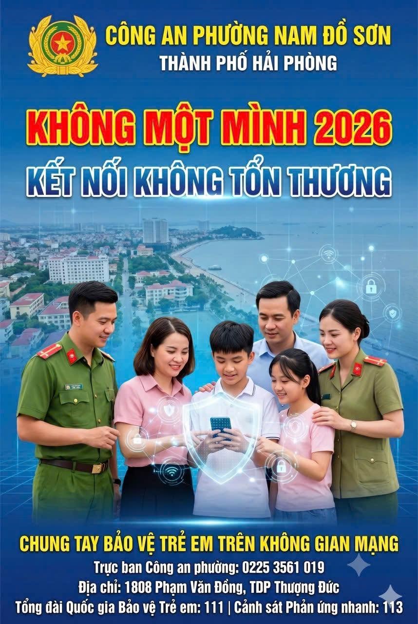 Công an phường Nam Đồ Sơn triển khai chiến dịch “Không một mình 2026”