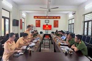 Công an phường Thủy Nguyên tăng cường phối hợp bảo đảm trật tự, an toàn giao thông