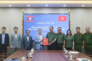 Công an thành phố Hải Phòng đón, tiếp, làm việc với Đoàn Cơ quan Đại diện Bộ Công an Lào tại Việt Nam