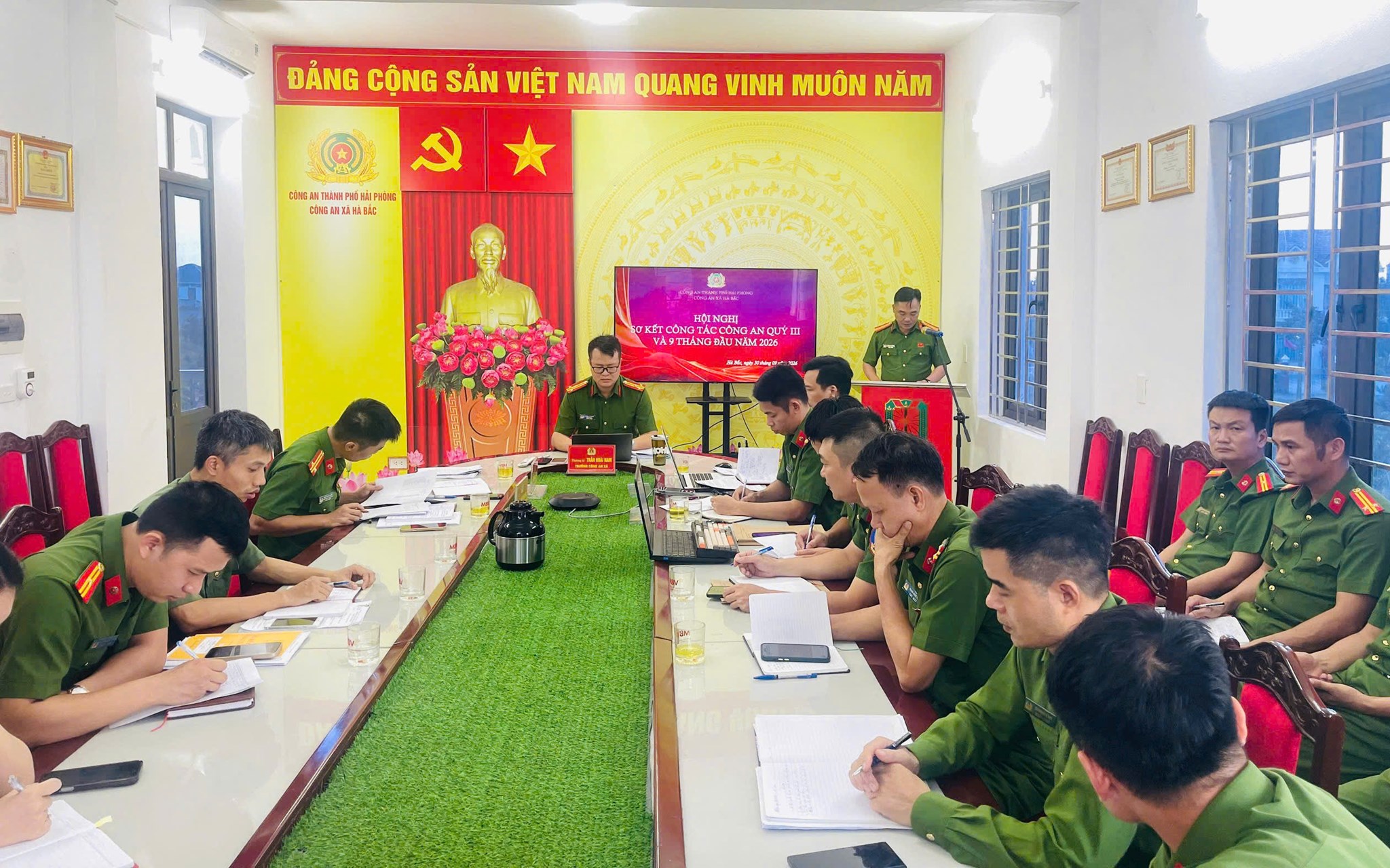 Công an xã Hà Bắc: Tập trung cao hoàn thành xuất sắc nhiệm vụ công tác năm 2026.