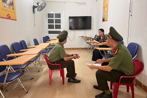 Công an xã Nam An Phụ kiểm tra hoạt động các trung tâm đào tạo ngoại ngữ