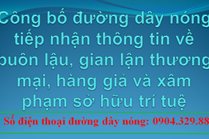 Công bố đường dây nóng tiếp nhận thông tin về buôn lậu, gian lận thương mại, hàng giả và xâm phạm sở hữu trí tuệ