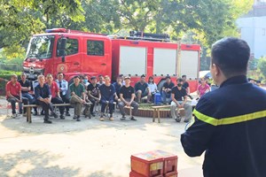 Đội Chữa cháy và CNCH khu vực 7: Nâng cao kiến thức, kỹ năng PCCC và CNCH từ cơ sở