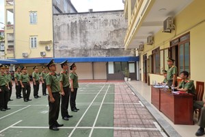 Phòng An ninh Nội địa: Tổ chức kiểm tra, đánh giá kết quả tập huấn Điều lệnh, quân sự, võ thuật Công an nhân dân năm 2026