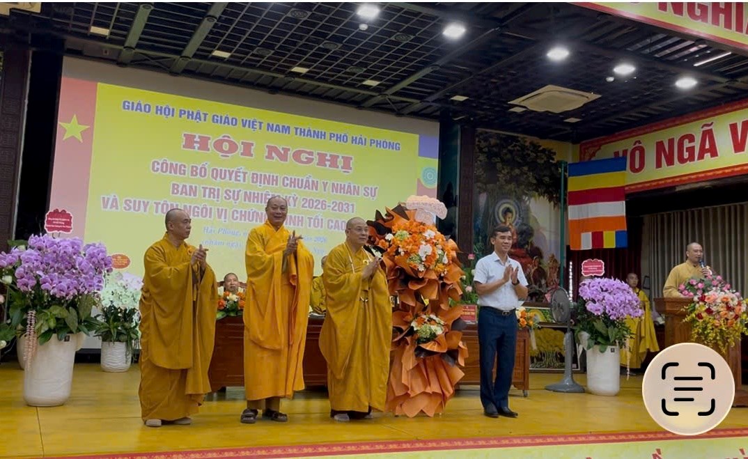 Phòng An ninh nội địa bảo đảm an ninh trật tự Hội nghị công bố lãnh đạo Ban Trị sự GHPGVN thành phố nhiệm kỳ 2026 - 2031.