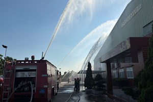 Phòng Cảnh sát PCCC và CNCH: Thực tập phương án chữa cháy, cứu nạn, cứu hộ tại Công ty TNHH Force UniqueVN
