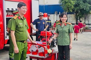 Phòng Hậu cần: Giới thiệu các sản phẩm PCCC hiện đại tại Trung tâm Trải nghiệm cộng đồng
