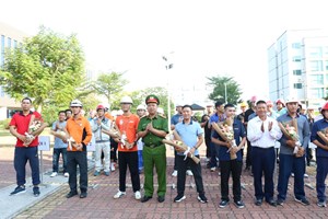 Sôi nổi Hội thao kỹ thuật chữa cháy lực lượng PCCC cơ sở tại Khu công nghiệp Tràng Duệ