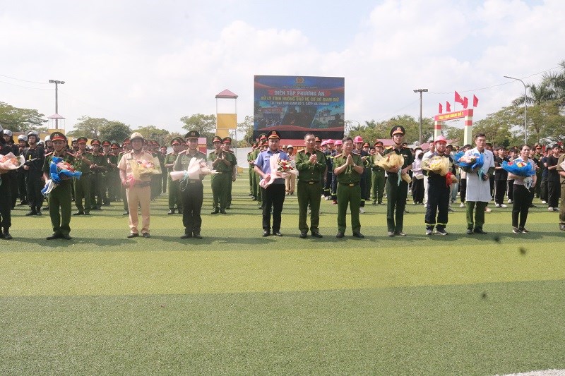 Trại Tạm giam số 1 - CATP Hải Phòng: Chủ động diễn tập, sẵn sàng ứng phó các tình huống phức tạp về an ninh, trật tự