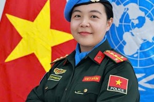 Tự hào nữ sĩ quan Phòng An ninh chính trị nội bộ, Công an thành phố Hải Phòng lên đường làm nhiệm vụ gìn giữ hòa bình Liên hợp quốc