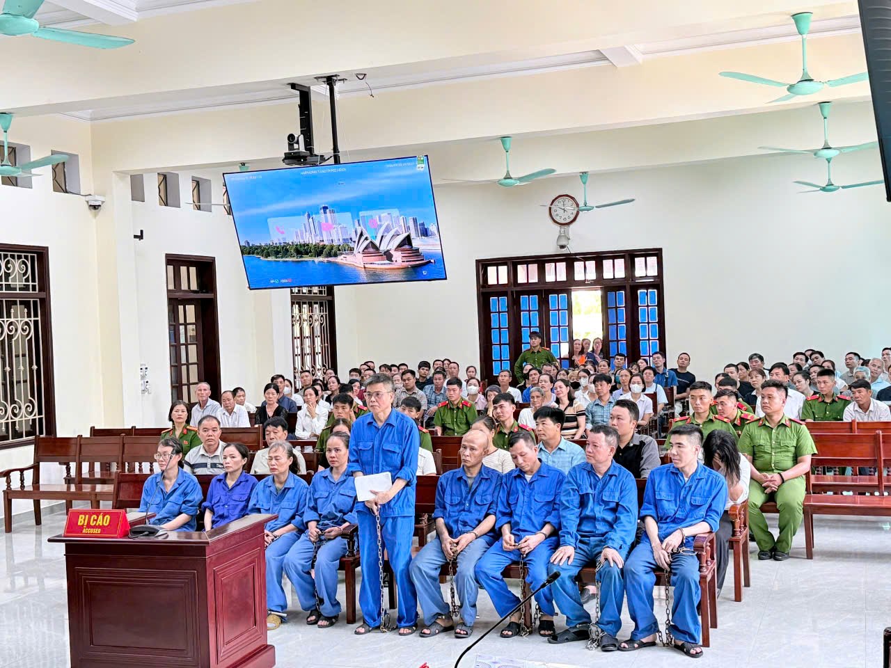 Tuyên án sơ thẩm đối với 17 bị cáo trong vụ án sử dụng hơn 197 tấn thịt lợn nhiễm dịch tả lợn châu Phi tại Công ty CP Đồ hộp Hạ Long