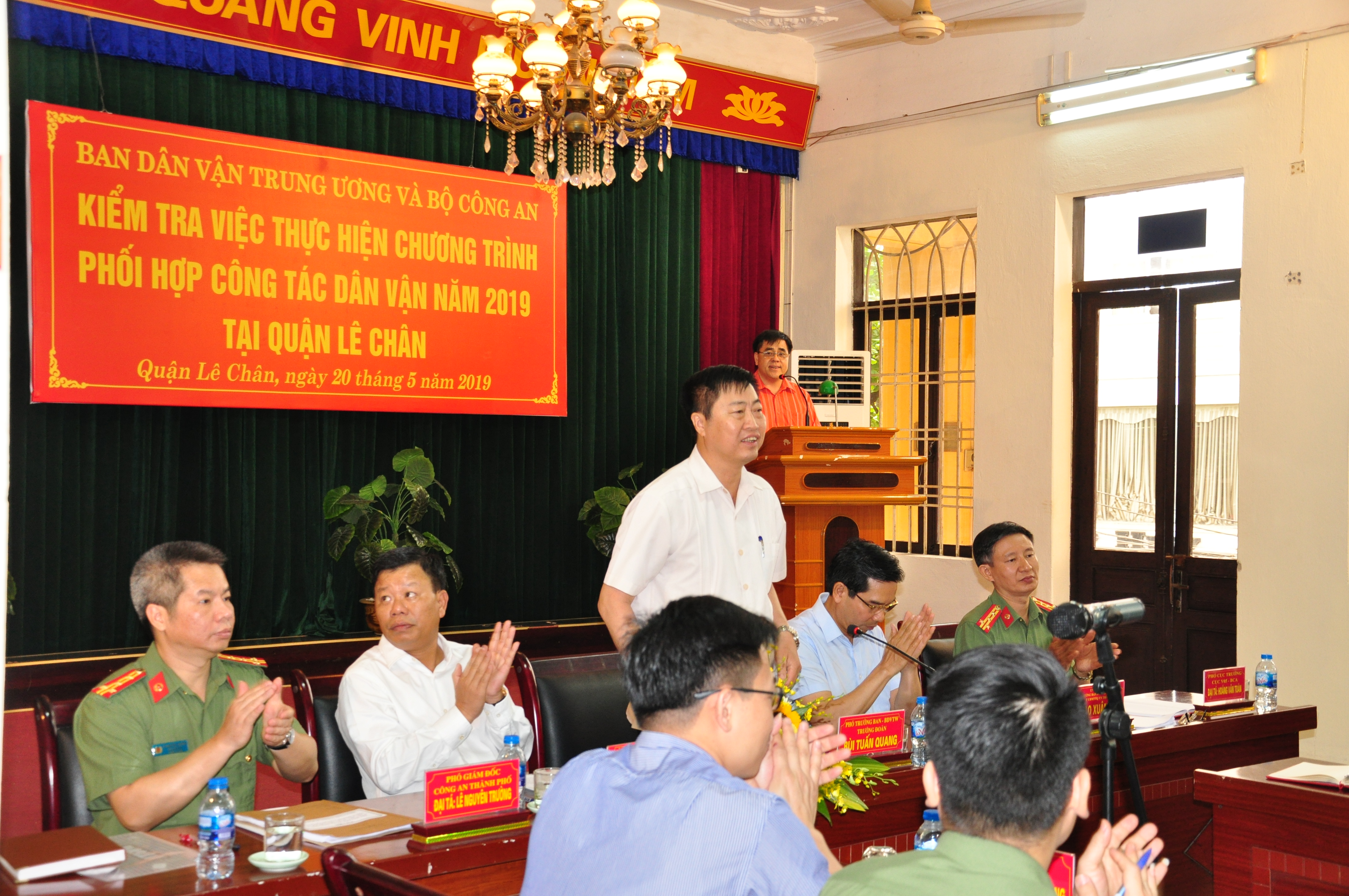 Ban Dân vận TW và Bộ Công an kiểm tra việc thực hiện chương trình phối hợp công tác tại quận Lê Chân