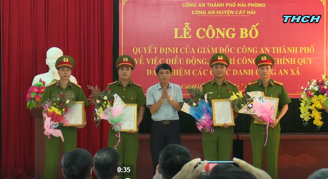 Công an huyện Cát Hải: Điều động Công an chính quy đảm nhiệm chức danh Công an xã Văn Phong và Hiền Hào