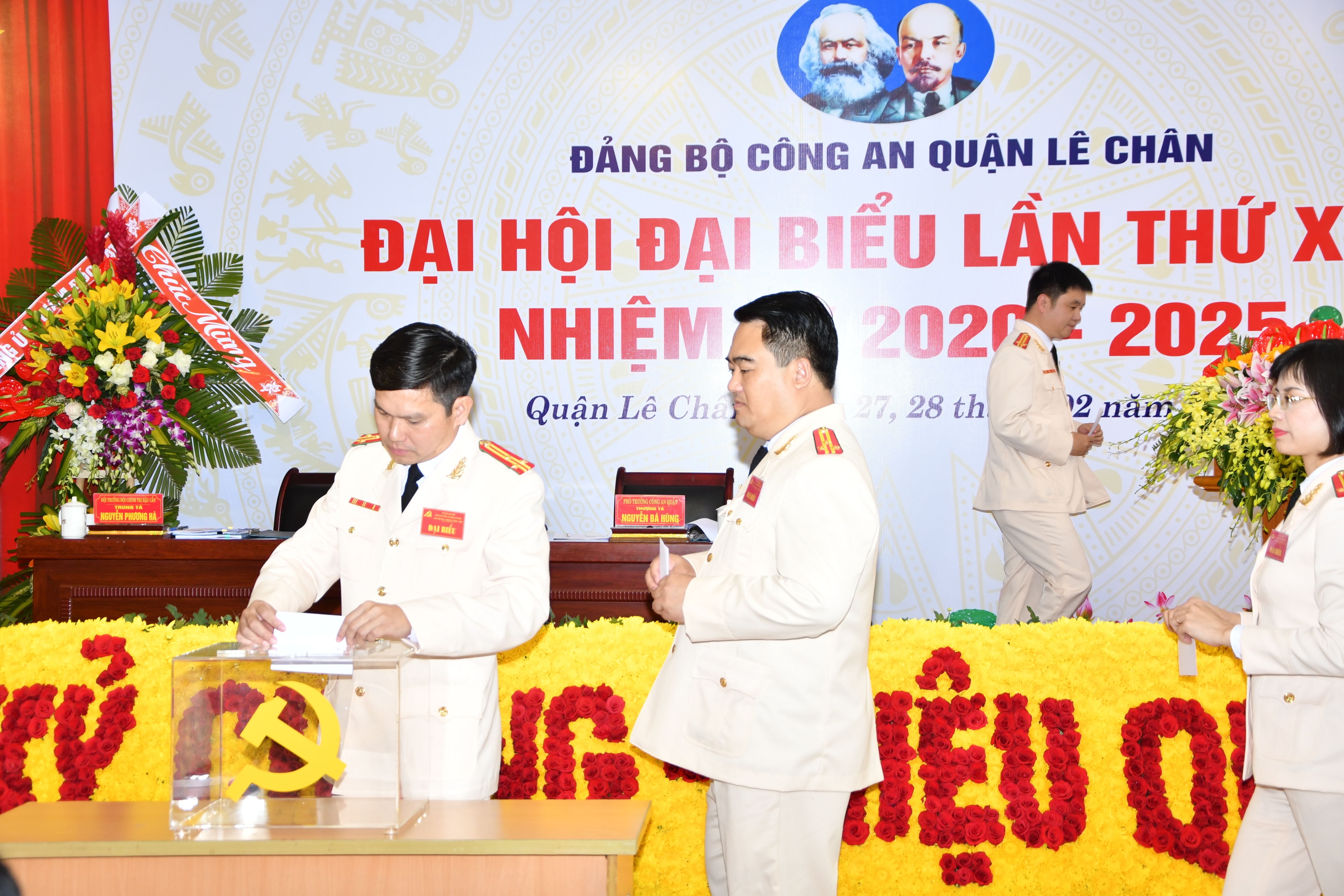 Công an quận Lê Chân: Tổ chức Đại hội Đảng bộ Công an quận lần thứ 22, nhiệm kỳ 2020- 2026